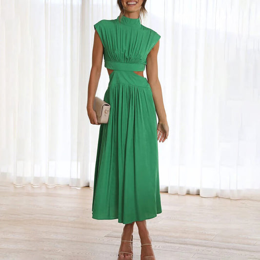 Women's Halter Neck Summer Midi Dress