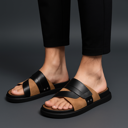 Women's Cushioned Flat Slide Sandals