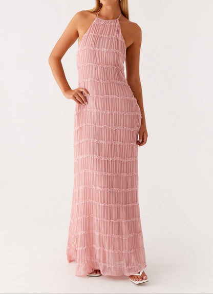 Women's Halter Evening Maxi Dress