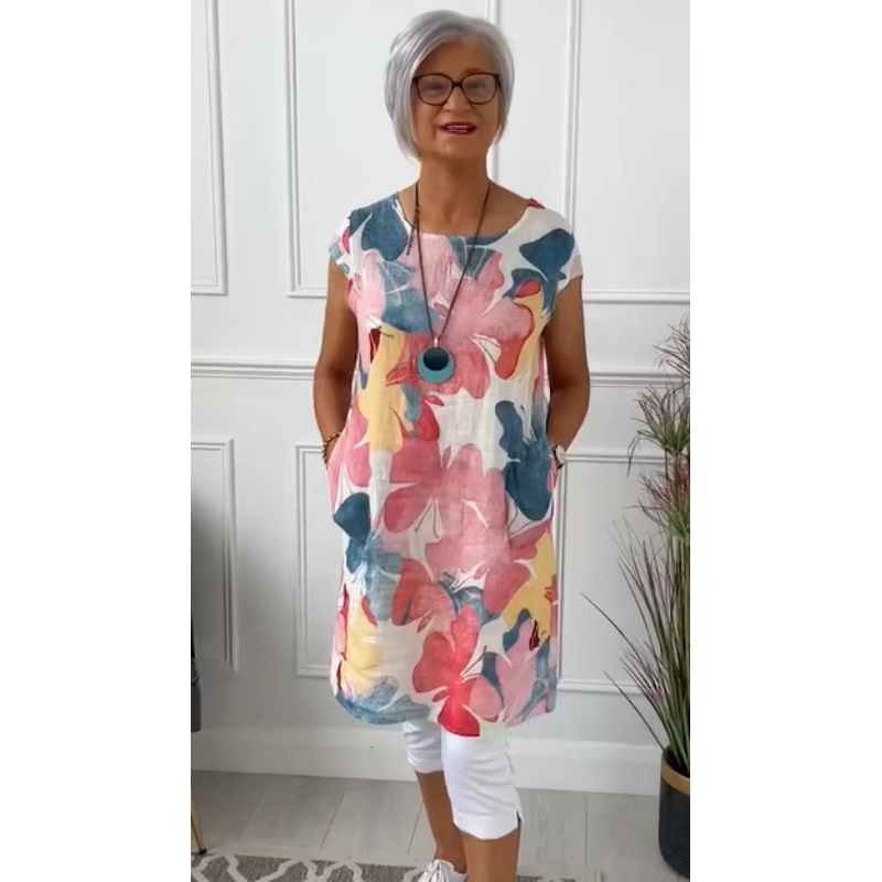 Women's Lightweight Ruffle Summer Midi Dress