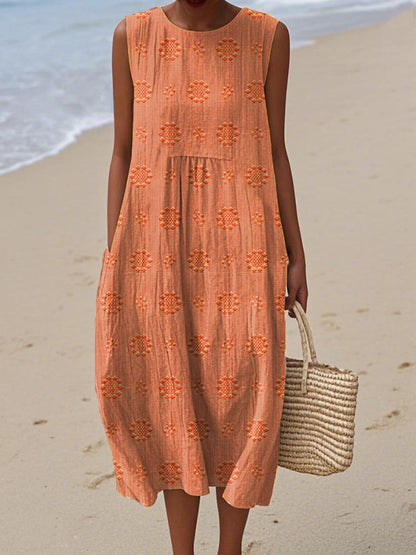 Women's Sleeveless Casual Summer Midi Dress