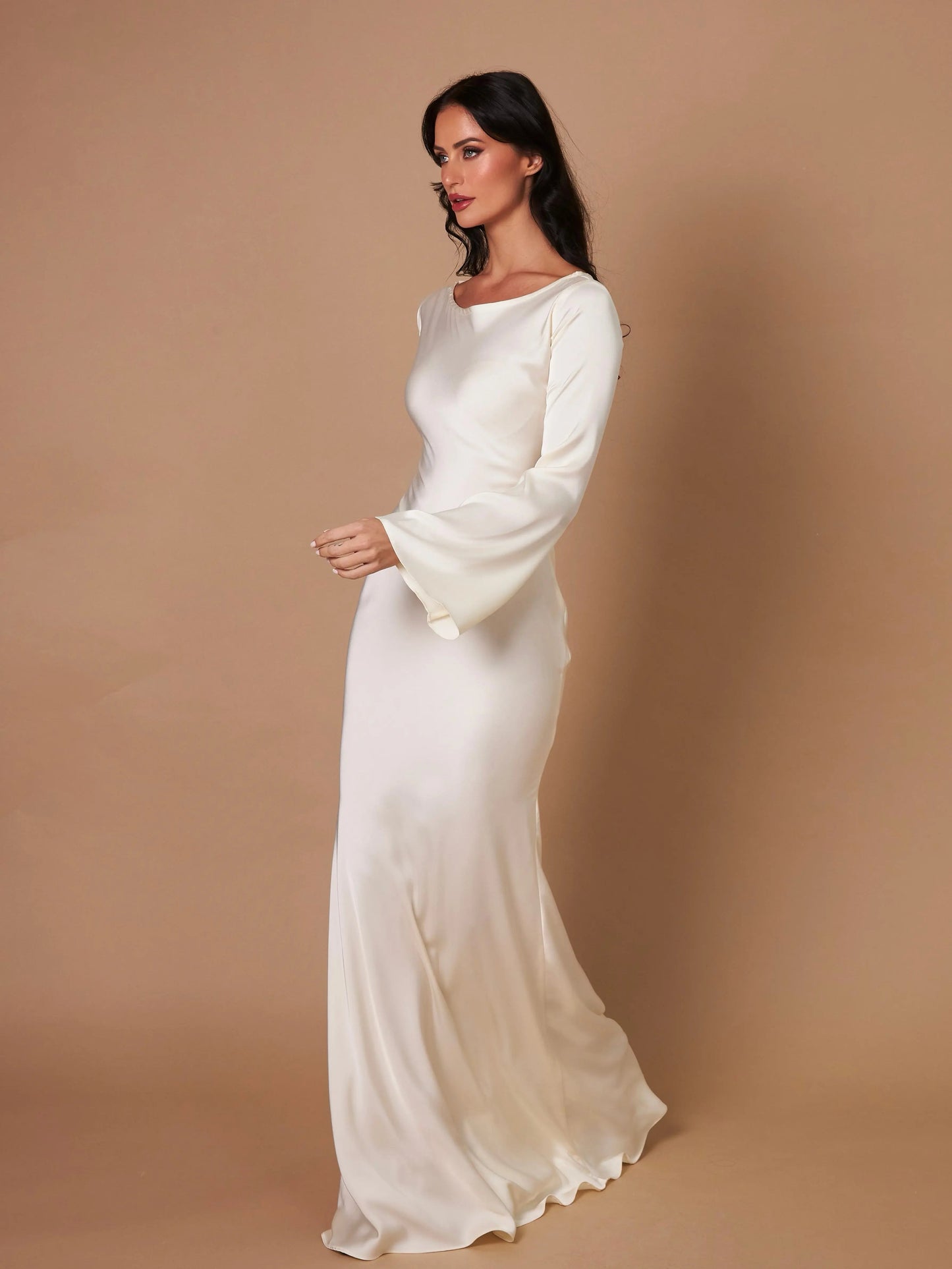 Women's Satin Formal Evening Maxi Dress