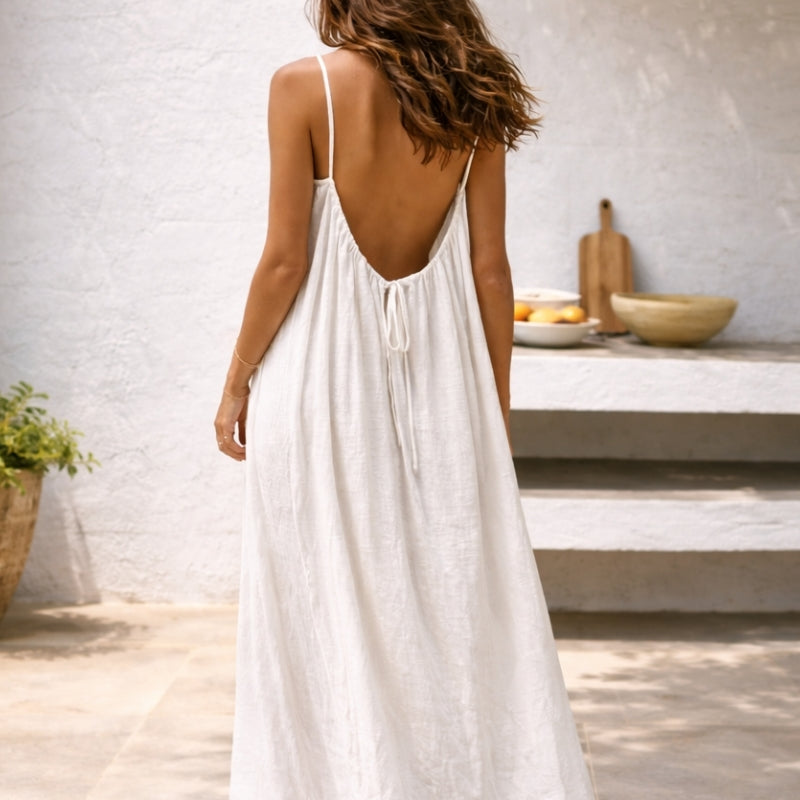 Women's Linen Summer Maxi Dress