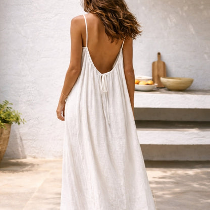 Women's Linen Summer Maxi Dress