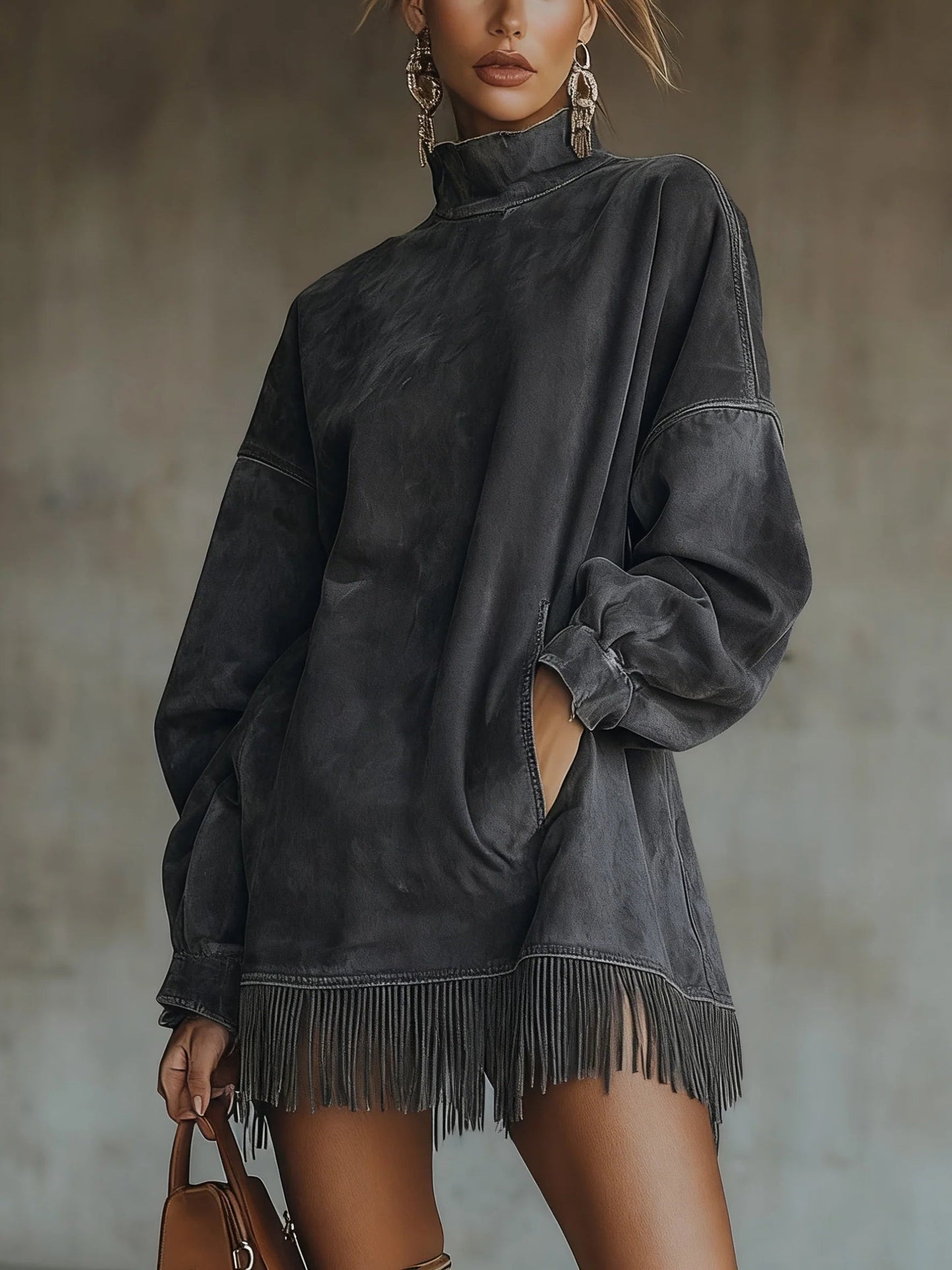 Women's Fringe Casual Mini Dress