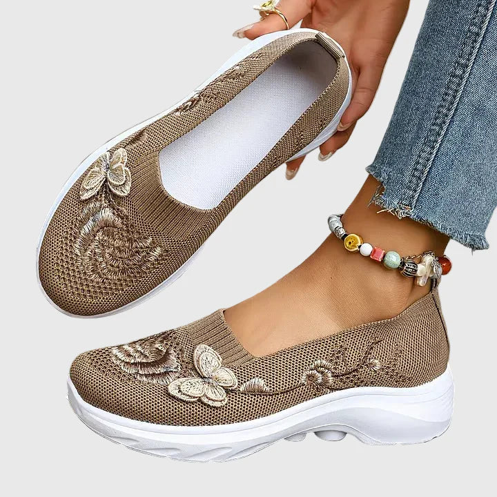 Women's Embroidered Slip-On Sneakers