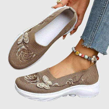 Women's Embroidered Slip-On Sneakers