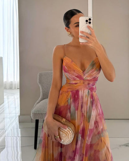 Women's Floral Print Summer Maxi Dress