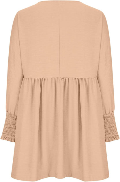 Women's Ruched Summer Day Midi Dress