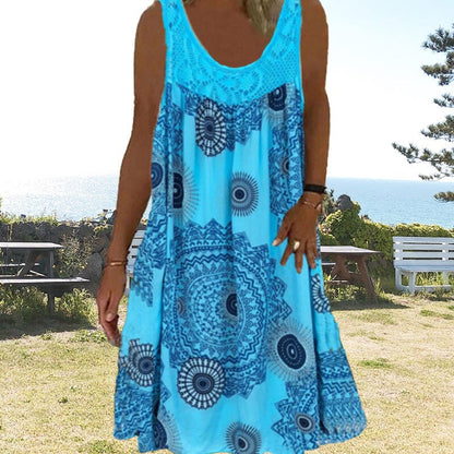 Women's Sleeveless Summer Midi Dress
