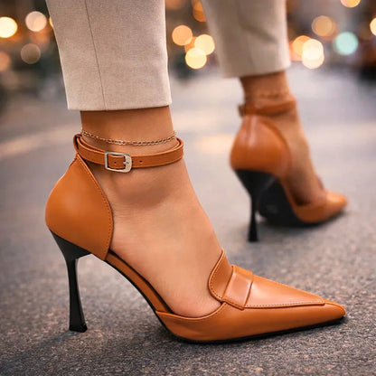 Women's Pointed Toe Ankle Strap Heels