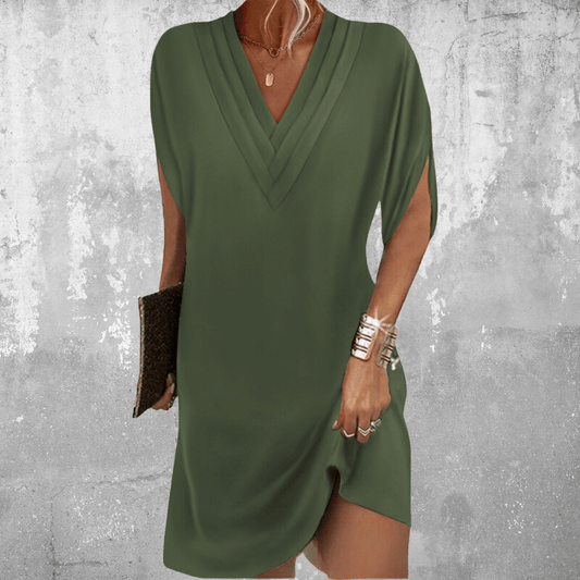 Women's V-Neck Elegant Evening Midi Dress