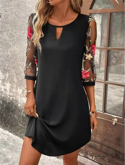 Women's V-Neck Floral Special Occasion Dress