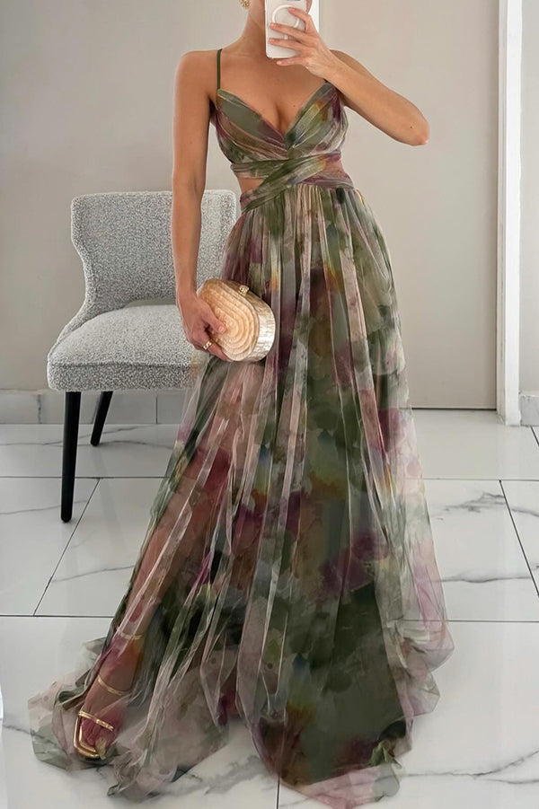 Women's Floral Print Summer Maxi Dress
