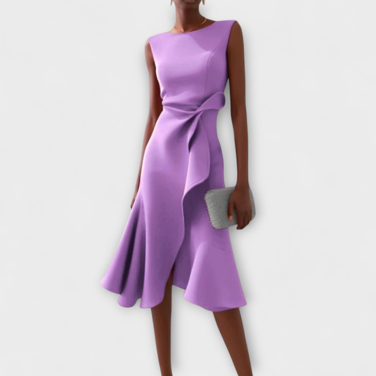 Women's Asymmetric Formal Midi Dress