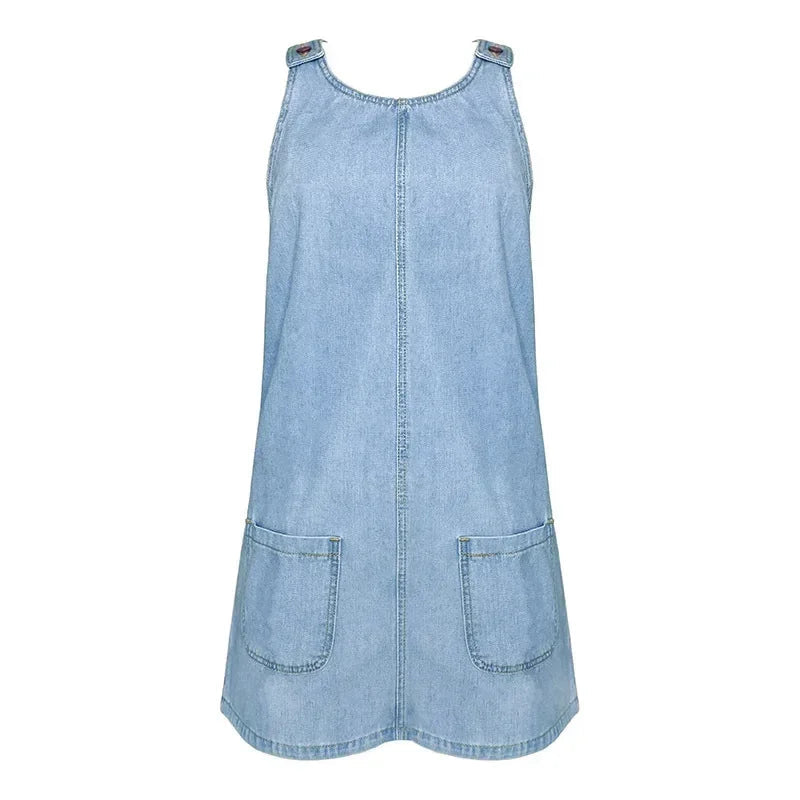 Women's Sleeveless Denim Mini Dress