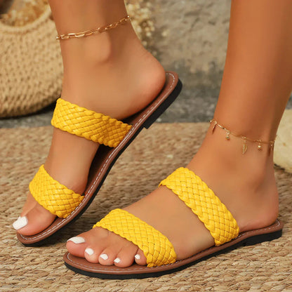 Women's Woven Strap Flat Sandals