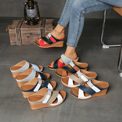 Women's Platform Wedge Slide Sandals