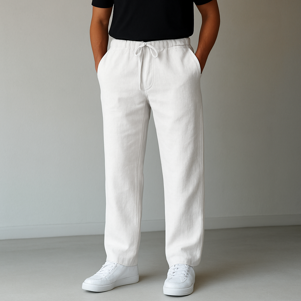 Montari Drawstring Linen Pants