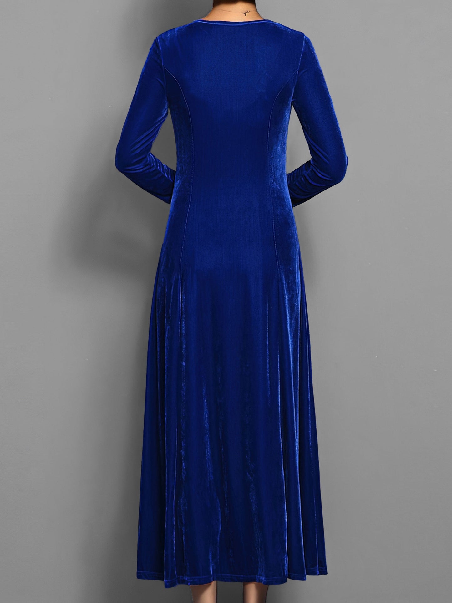 Women's Velvet Evening Midi Dress