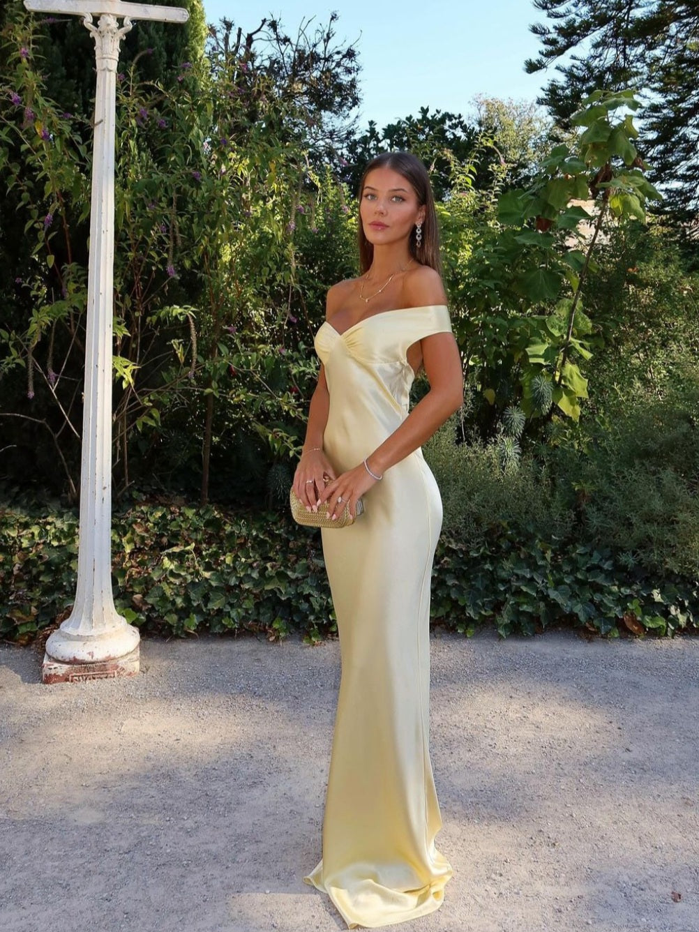 Women's Lace Off-Shoulder Evening Wedding Guest Dress
