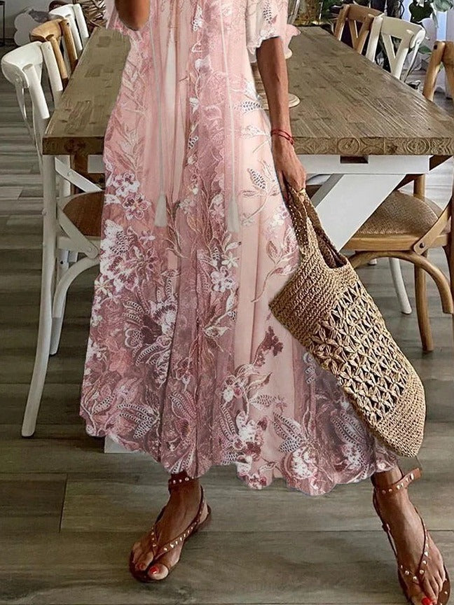 Women's Floral Summer Maxi Dress