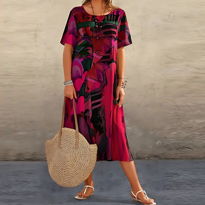 Women's Floral Casual Midi Dress