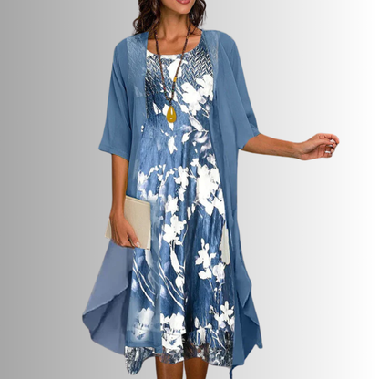 Women's 2-Piece Floral Midi Dress Set