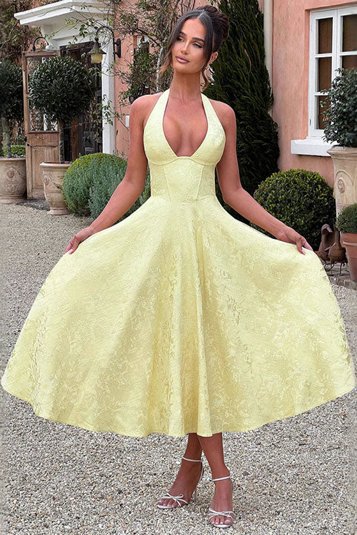 Women's Jacquard Formal Evening Maxi Dress