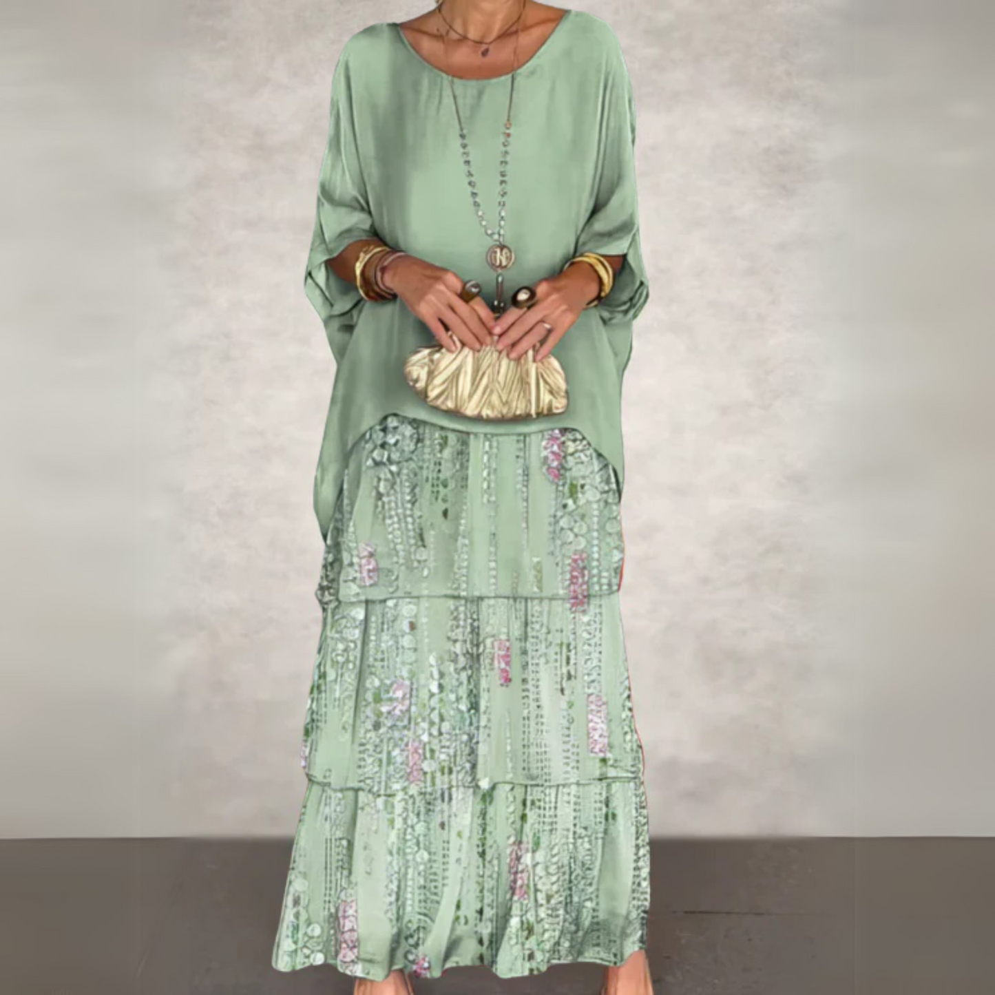 Women's Flowing Wedding Guest Maxi Dress