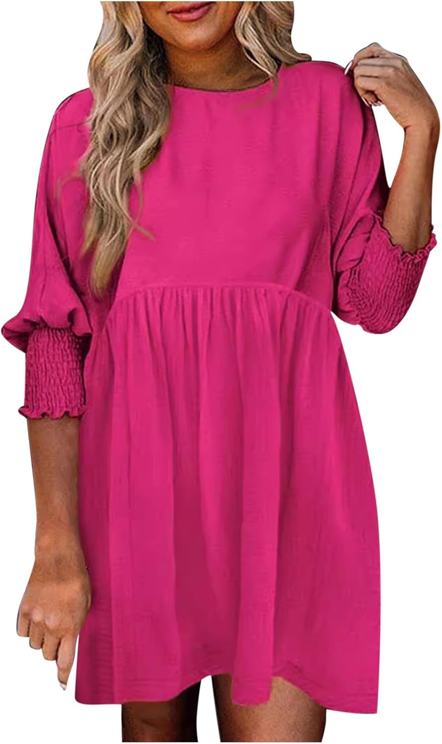 Women's Ruched Summer Day Midi Dress