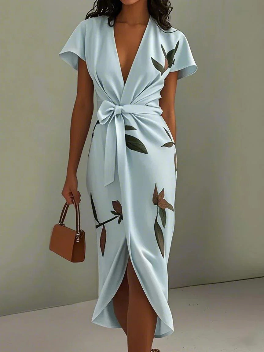 Women's Wrap Occasion Wear Midi Dress