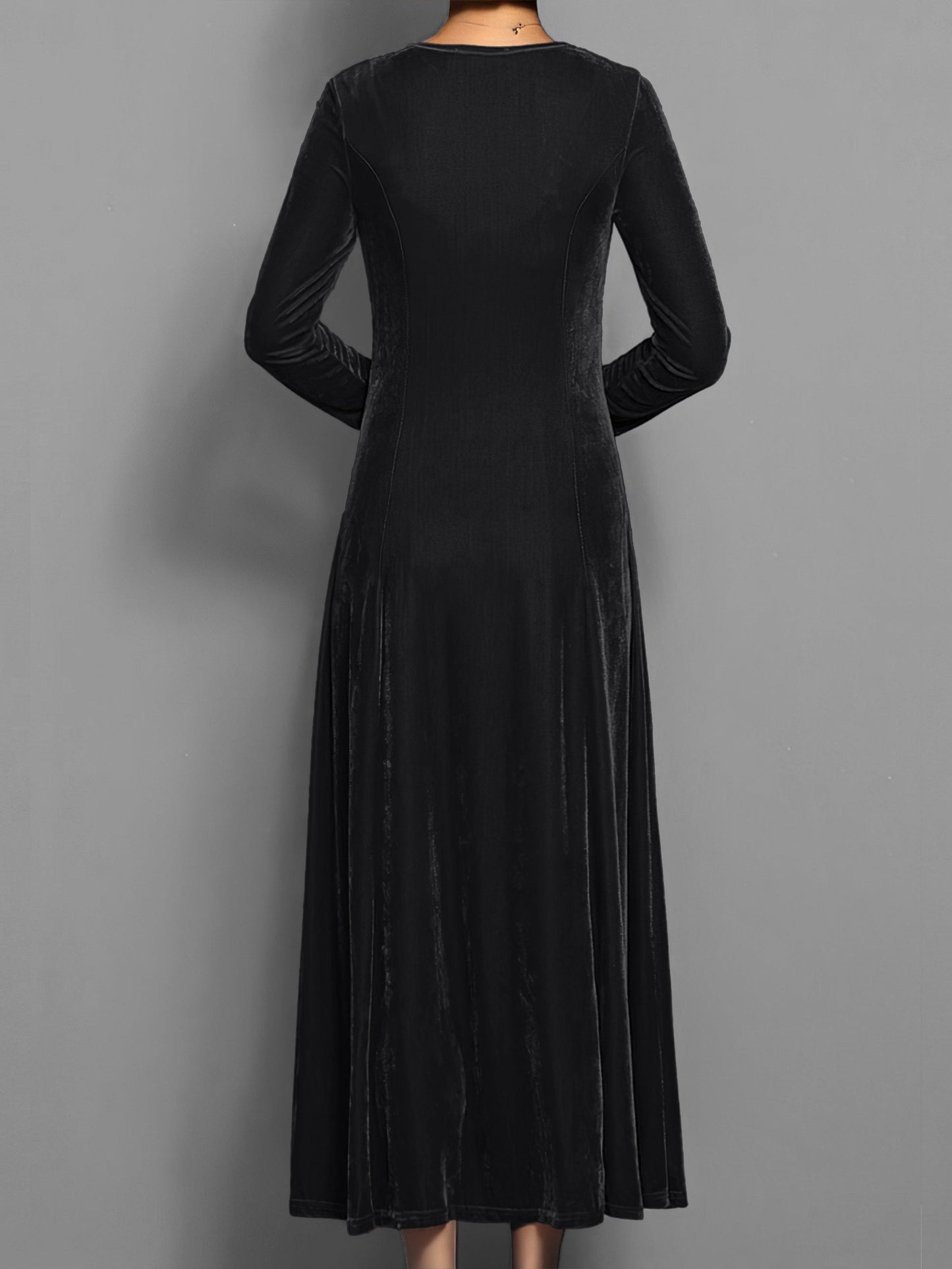Women's Velvet Evening Midi Dress