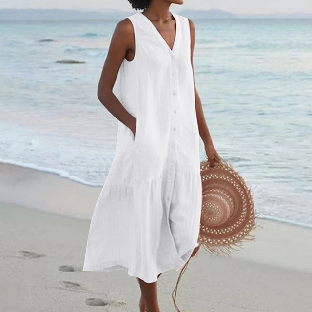 Women's Sleeveless Day-to-Night Midi Dress