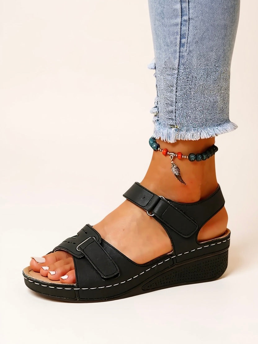 Women's Cushioned Adjustable Wedge Sandals