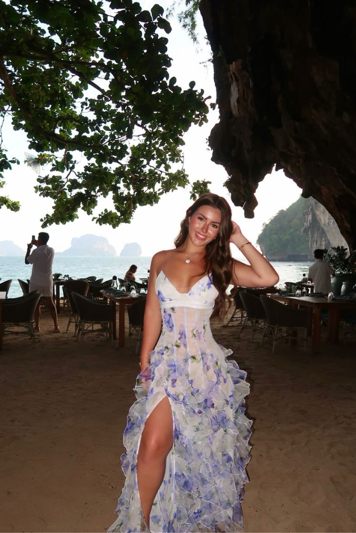 Women's Lace Floral Garden Wedding Maxi Dress
