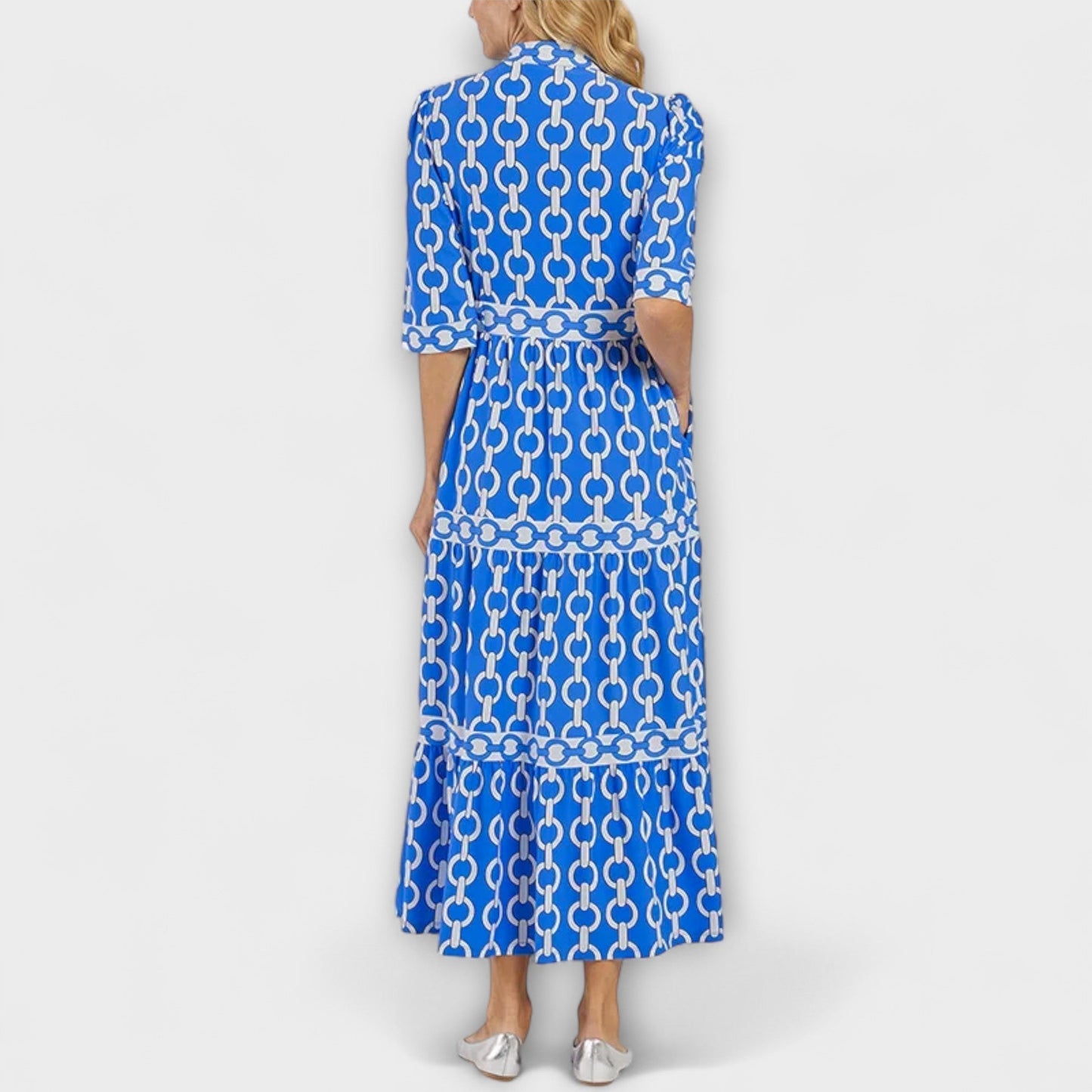 Women's Chain Pattern Day-to-Dinner Midi Dress