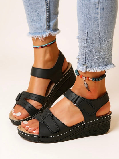 Women's Cushioned Adjustable Wedge Sandals