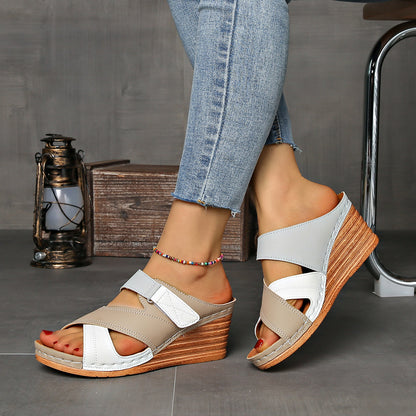 Women's Platform Wedge Slide Sandals