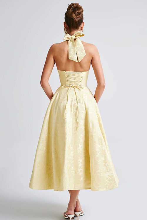 Women's Jacquard Formal Evening Maxi Dress