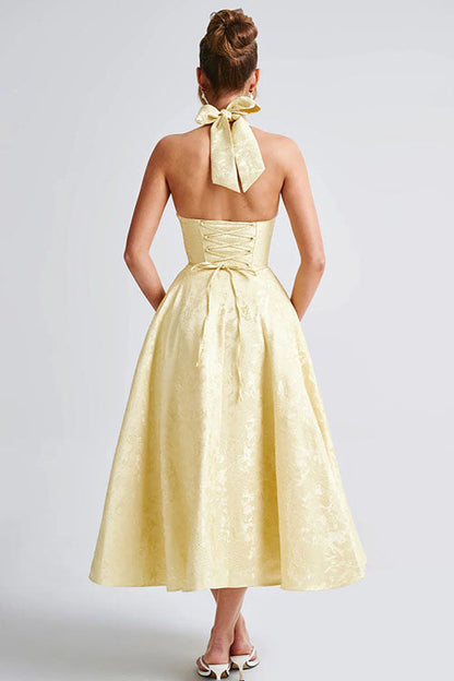 Women's Jacquard Formal Evening Maxi Dress