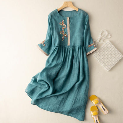 Women's Patterned Casual Summer Midi Dress