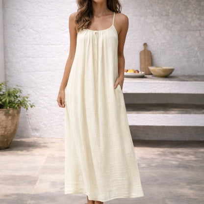 Women's Linen Summer Maxi Dress
