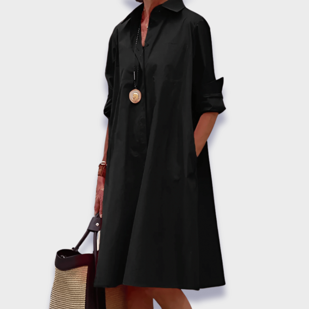Women's Casual Polo Midi Dress