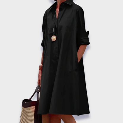 Women's Casual Polo Midi Dress
