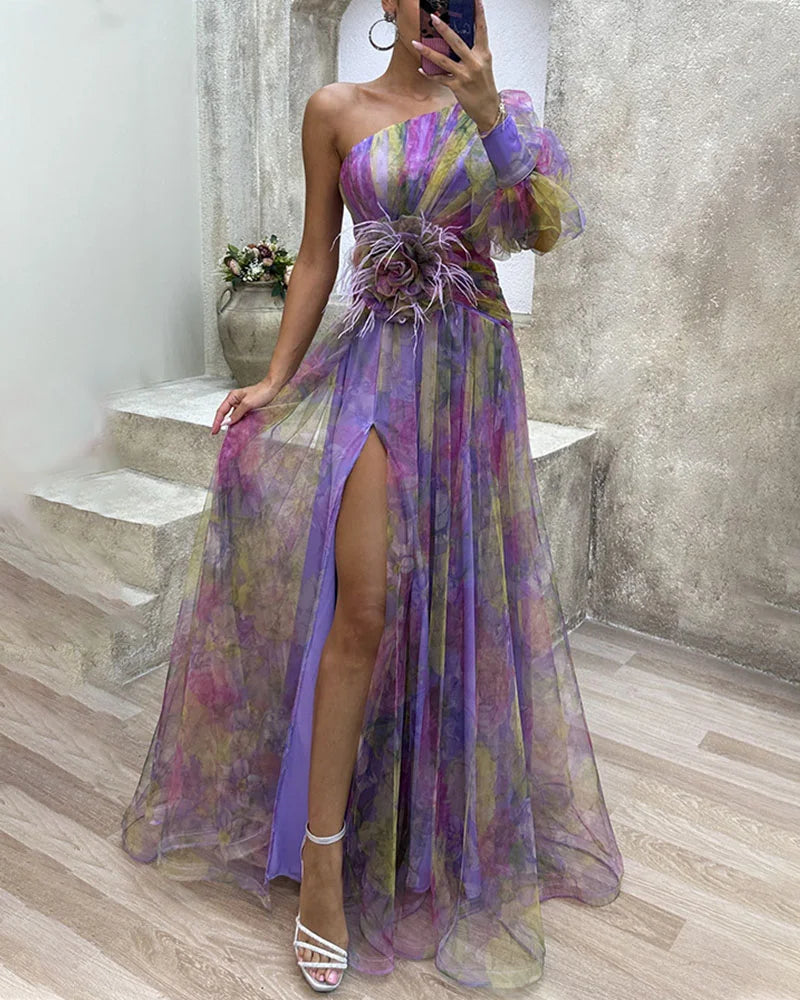 Women's Wrap Wedding Guest Maxi Dress