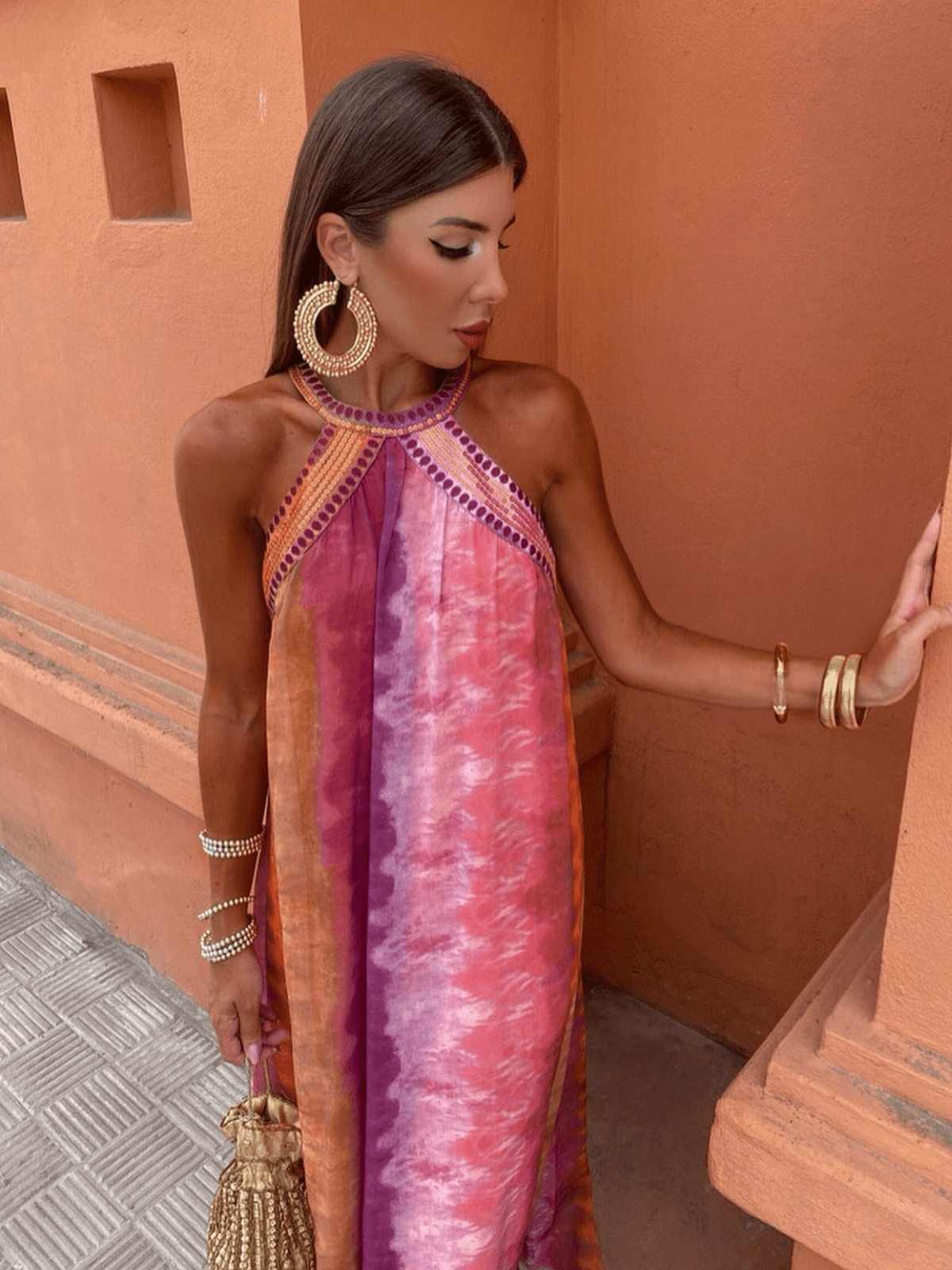 Women's Ombre Summer Midi Dress