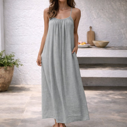 Women's Linen Summer Maxi Dress