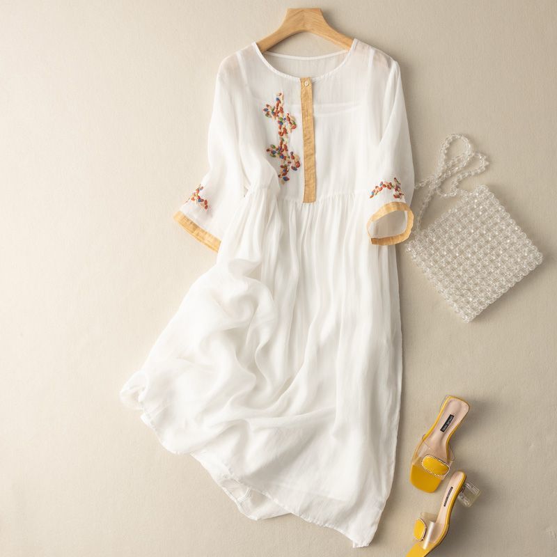 Women's Patterned Casual Summer Midi Dress