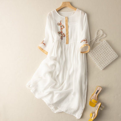 Women's Patterned Casual Summer Midi Dress
